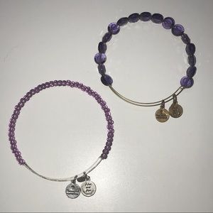 Two Authentic Alex and Ani Bracelets